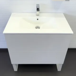 Тумба с раковиной Comforty Бильбао  00-00017176 80 см серый шелк